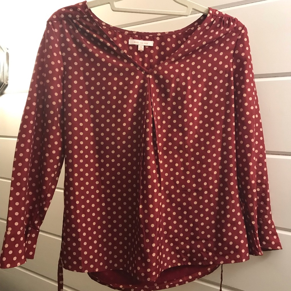 Beautiful Silk Blouse with Flutter Sleeve